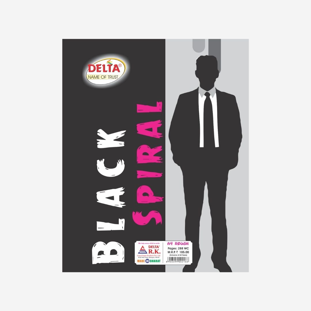 A4 Spiral Black Spiral